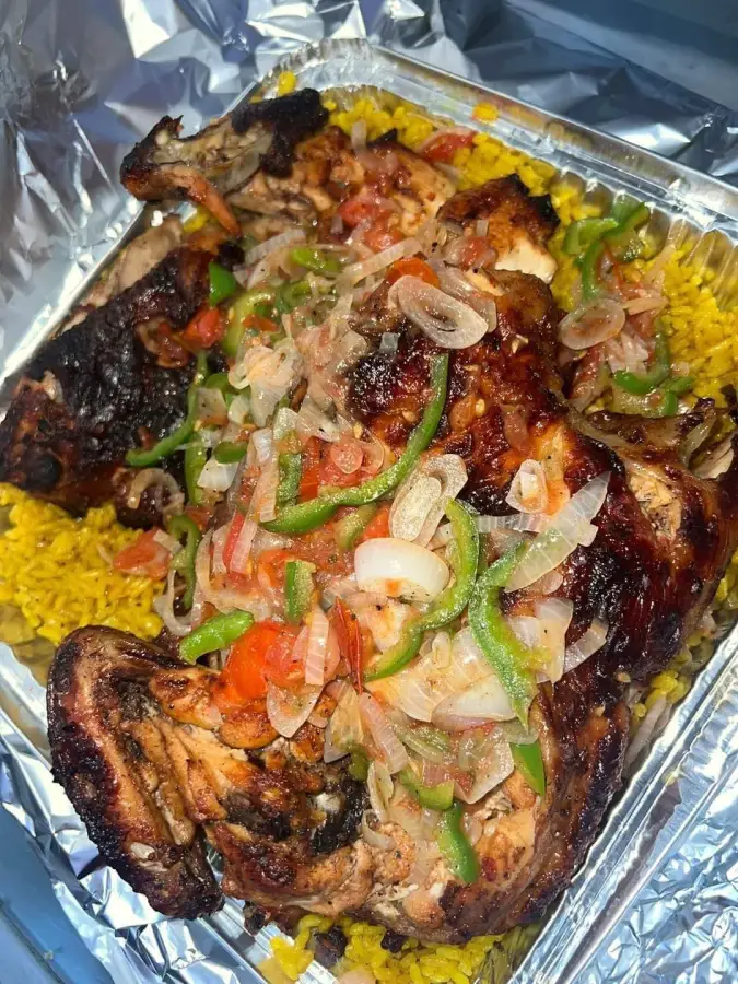 16. فرخة مشوية في الفرن مع رز بسمتي