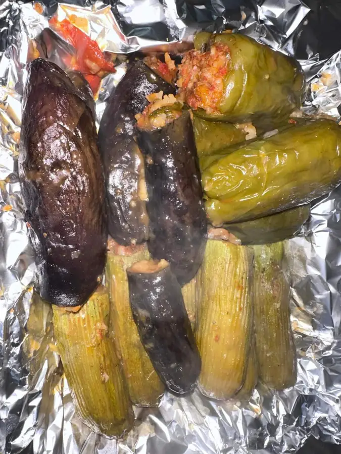 21. محشي كوسة فلفل بتنجان مستوي 1ك